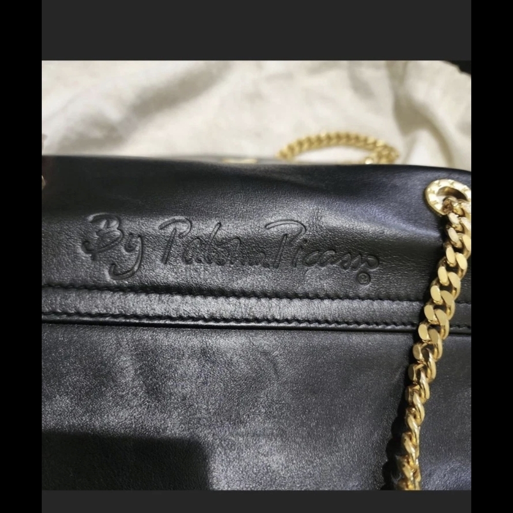 Paloma Picasso Black Leather Chain Bag - Picture 4 of 7